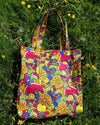 Tutti Frutti Fruit Print Tote Bag by Run and Fly