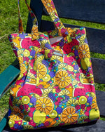 Tutti Frutti Fruit Print Tote Bag by Run and Fly