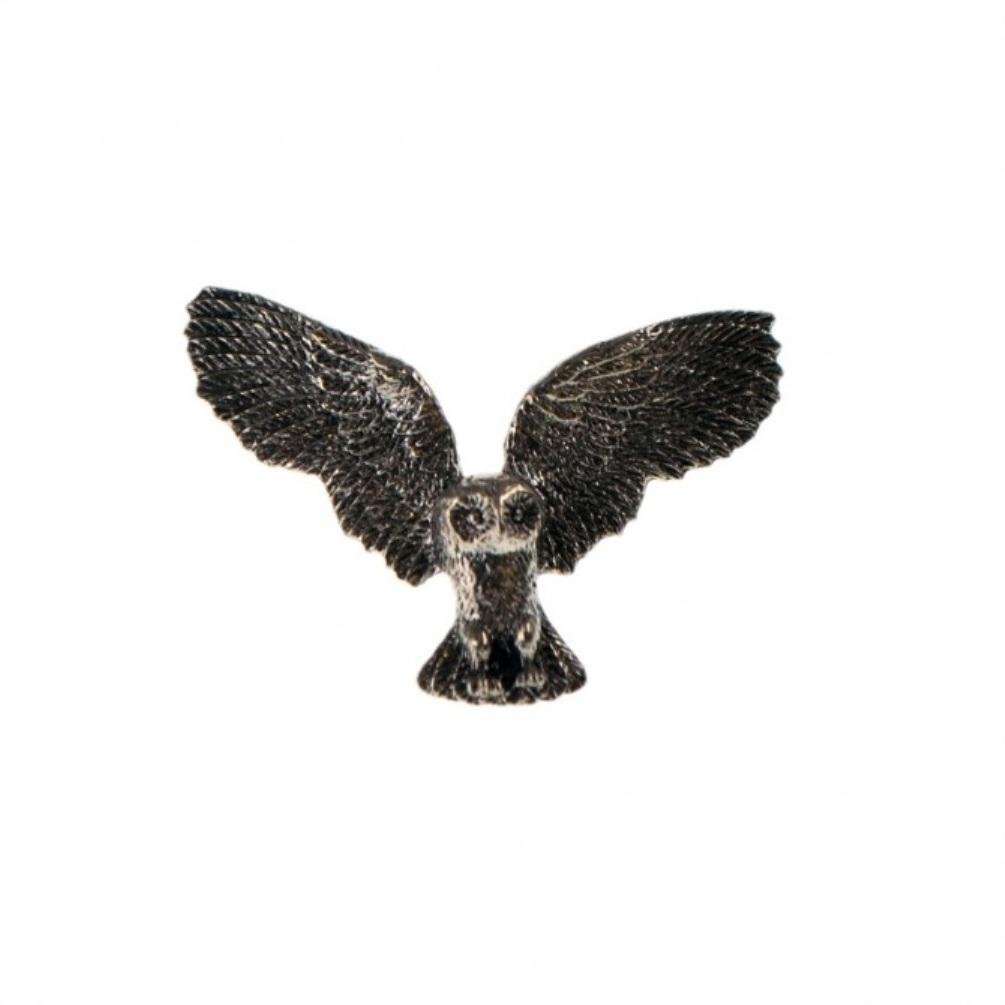 Flying Owl Pewter Lapel Pin Badge - Minimum Mouse