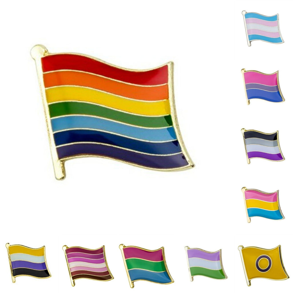 LGBT Gay Pride Rainbow Flags Enamel Lapel Pin Badge - Minimum Mouse