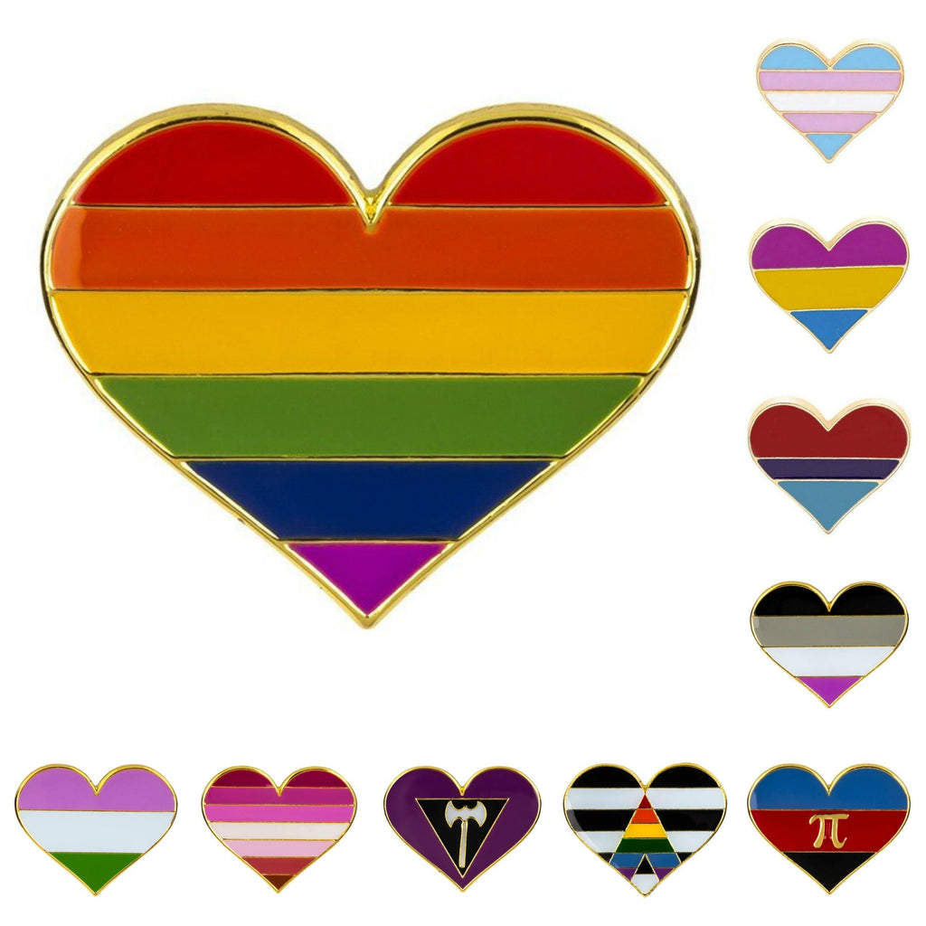 LGBT Heart Pin Badge - Minimum Mouse